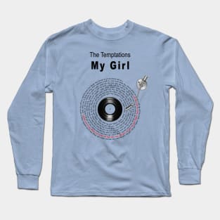 MY GIRL LYRICS ILLUSTRATIONS Long Sleeve T-Shirt